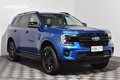 Blue 2024 Ford Everest SUV SPORT R
