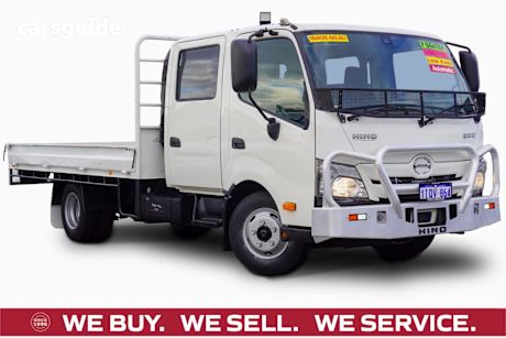 White 2021 Hino 300 Cab Chassis 616 3430 Wide Steelace