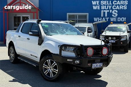White 2021 Ford Ranger Ute Tray WILDTRAK 4X4