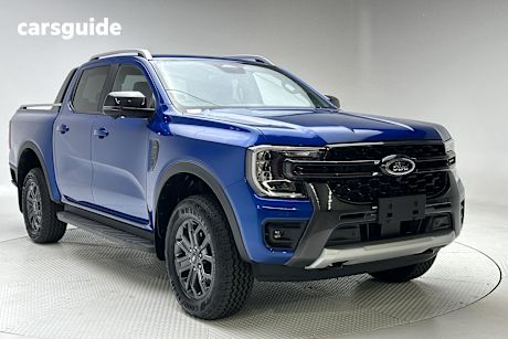 Blue 2025 Ford Ranger Ute Tray WILDTRAK 4X4