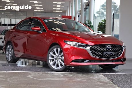 Red 2020 Mazda Mazda3 Sedan G20 TOURING F
