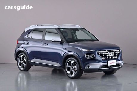Blue 2021 Hyundai Venue Wagon Elite (Black) Two-Tone Roof