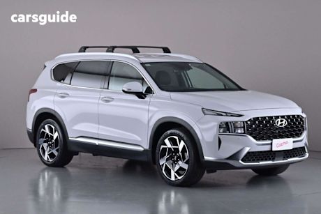 White 2022 Hyundai Santa FE Wagon Elite Crdi (Awd)