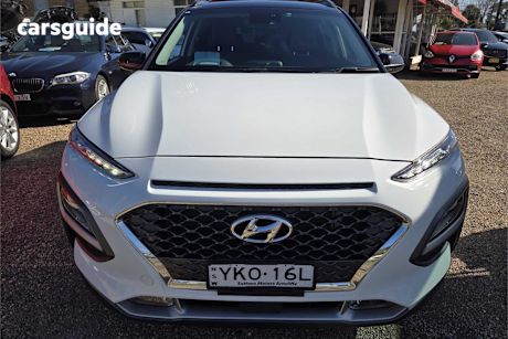 White 2020 Hyundai Kona Wagon Highlander Ttr (Awd)