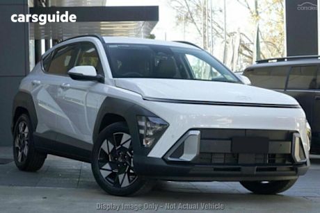 White 2025 Hyundai Kona SUV ELITE F