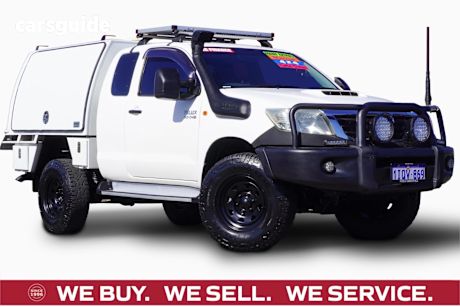 White 2012 Toyota Hilux Ute Tray SR 4X4