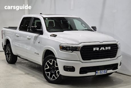 White 2024 Ram 1500 Ute Tray LARAMIE SPORT HURRICANE SO RAMBOX 4X4