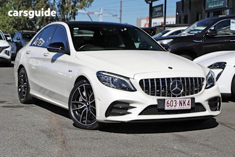 White 2018 Mercedes-Benz C-CLASS Sedan C43 AMG 4WD