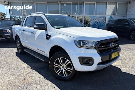 White 2019 Ford Ranger Ute Tray WILDTRAK 4X4