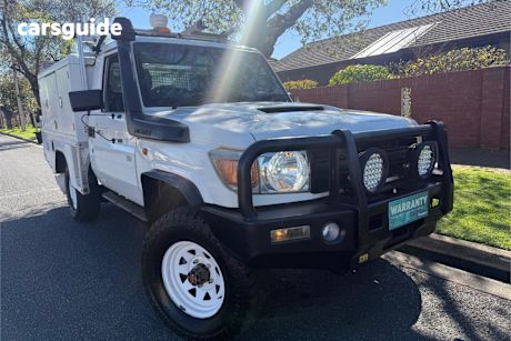 White 2012 Toyota Landcruiser Cab Chassis Workmate (4X4)