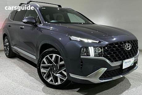 Blue 2022 Hyundai Santa FE SUV HIGHLANDER 4X4