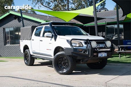 White 2013 Holden Colorado Crew Cab Chassis Lx (4X4)