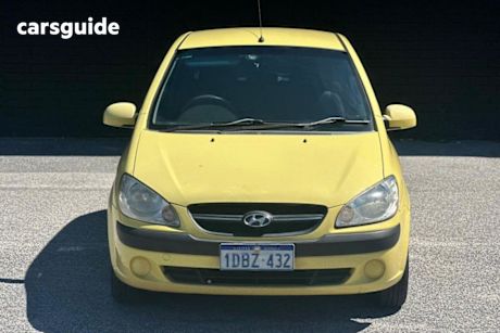 Yellow 2009 Hyundai Getz Hatch S F