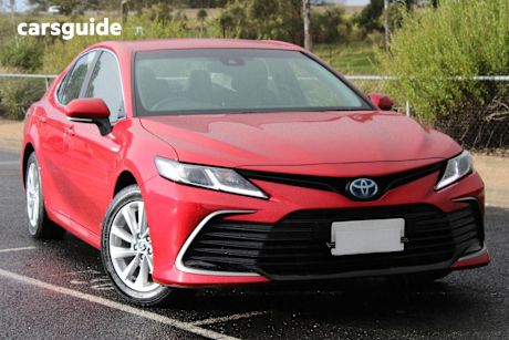Red 2023 Toyota Camry Sedan Ascent + Sat Nav Hybrid