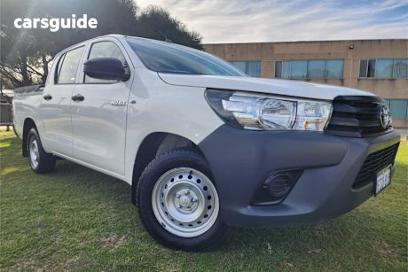 White 2016 Toyota Hilux Dual Cab Utility Workmate
