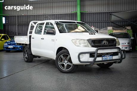 White 2010 Toyota Hilux Ute Tray SR R