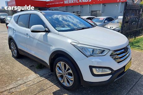 White 2014 Hyundai Santa FE Wagon Highlander Crdi (4X4)