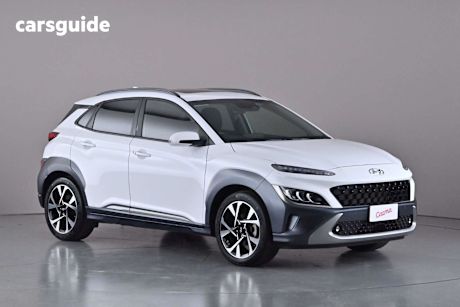 White 2021 Hyundai Kona Wagon Highlander Srf (Fwd)