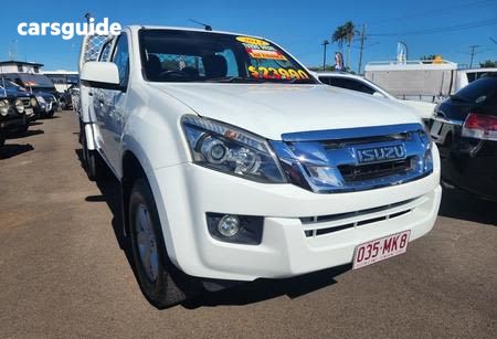 White 2014 Isuzu D-MAX Crew Cab Utility Ls-M Hi-Ride (4X4)