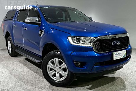 Blue 2021 Ford Ranger Ute Tray XLT 4X4