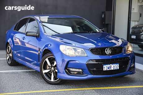Blue 2016 Holden Commodore Sedan SV6 BLACK R