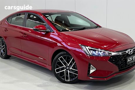 Red 2019 Hyundai Elantra Sedan SPORT F