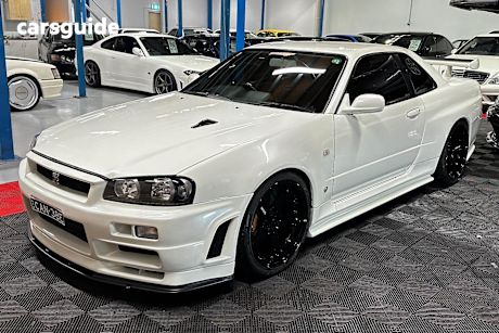 White 2002 Nissan Skyline Coupe GT-R V-SPEC II