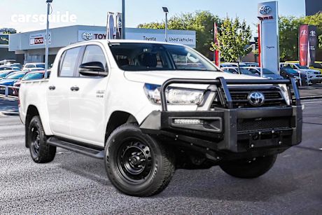 White 2021 Toyota Hilux Ute Tray SR 4X4