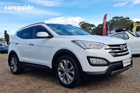 White 2013 Hyundai Santa FE Wagon Highlander Crdi (4X4)