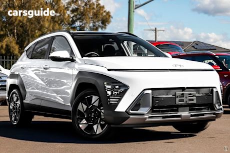 White 2025 Hyundai Kona SUV HYBRID PREMIUM F