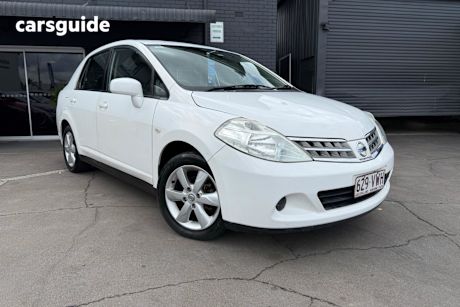 White 2012 Nissan Tiida Sedan St