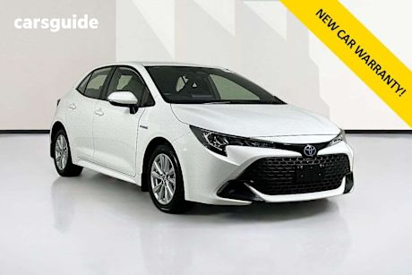 White 2023 Toyota Corolla Hatchback Ascent Sport Hybrid