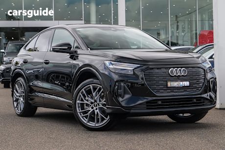 Black 2024 Audi Q4 E-Tron Sportback 55 Sportback
