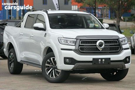 White 2025 GWM Cannon Ute Tray LUX 4X4
