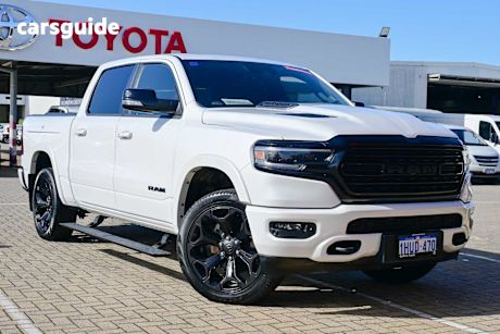 White 2023 Ram 1500 Crew Cab Utility Limited Rambox (Hybrid)