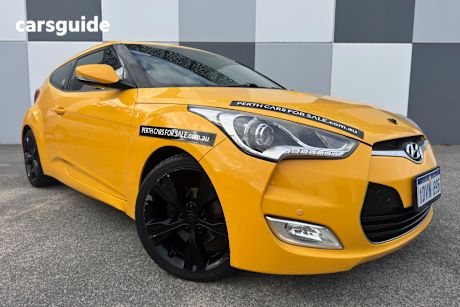 Yellow 2012 Hyundai Veloster Coupe + FS