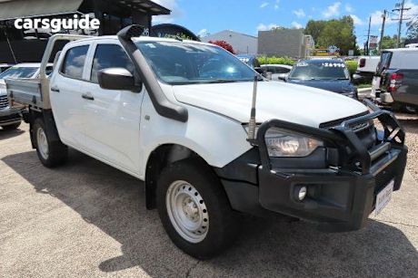 White 2021 Isuzu D-MAX Crew Cab Chassis Sx (4X4)