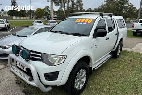 White 2009 Mitsubishi Triton Cab Chassis Glx (4X4)