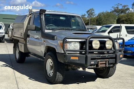 Silver 2011 Toyota Landcruiser Cab Chassis Workmate (4X4)