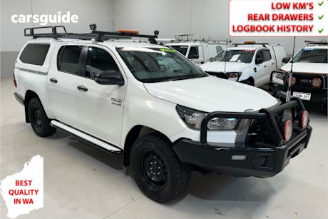 White 2021 Toyota Hilux Ute Tray SR 4X4