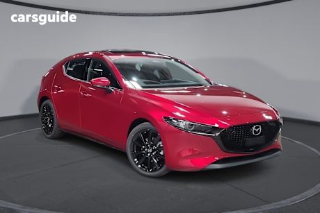 Red 2024 Mazda Mazda3 Hatch G25 ASTINA F