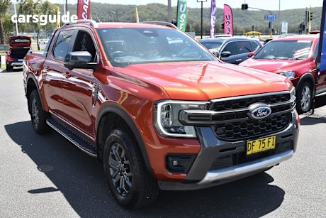 Orange 2023 Ford Ranger Ute Tray WILDTRAK 4X4