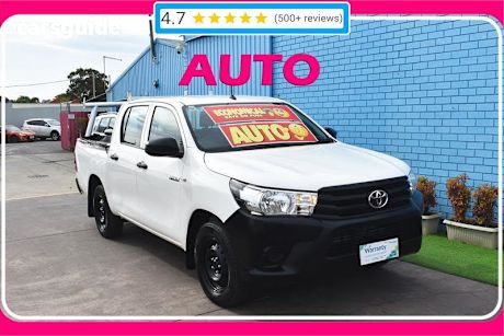 White 2019 Toyota Hilux Double Cab Pick Up Workmate