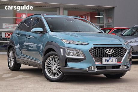 Blue 2019 Hyundai Kona Wagon Elite (Fwd)