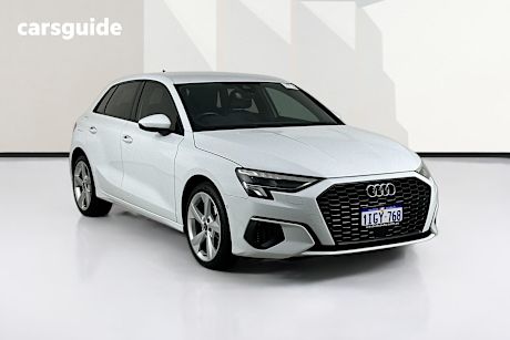 White 2022 Audi A3 Sportback 35 Tfsi Mhev