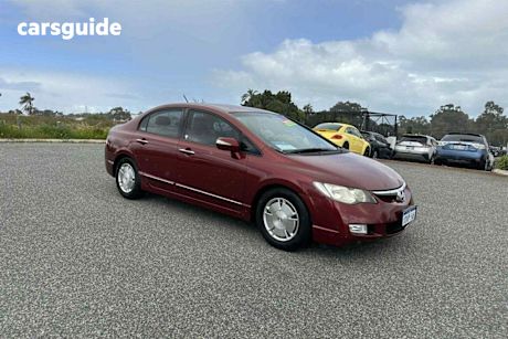 Red 2006 Honda Civic Sedan Hybrid