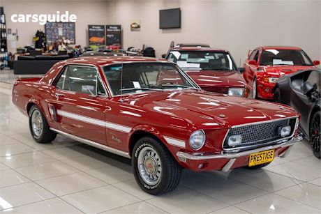 Red 1968 Ford Mustang Hardtop