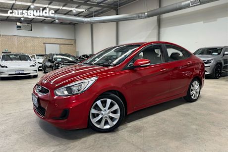Red 2018 Hyundai Accent Sedan SPORT F