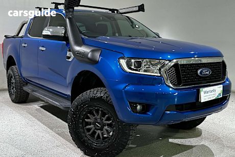 Blue 2021 Ford Ranger Ute Tray XLT 4X4