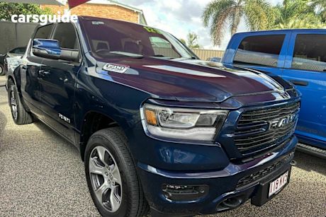 Blue 2023 Ram 1500 Crew Cab Utility Laramie Sport Rambox Mhev